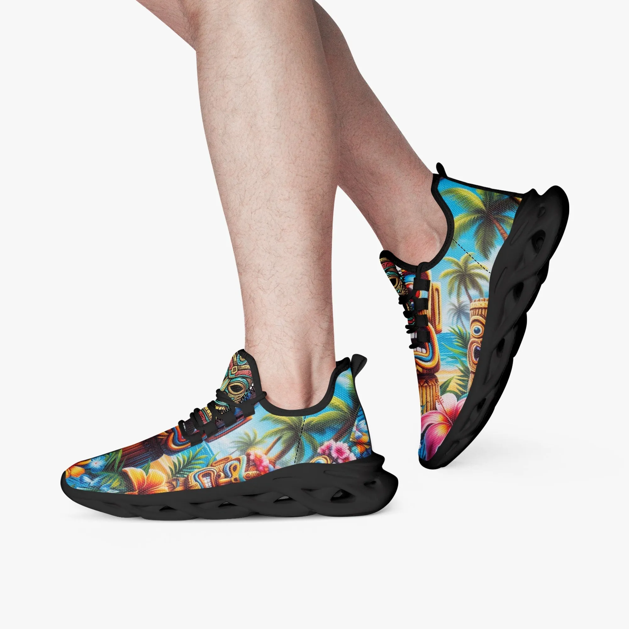 312. Bounce Mesh Knit Sneakers - Black