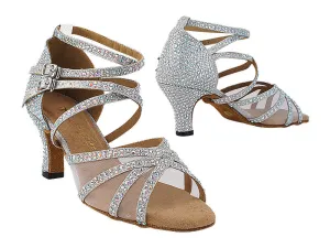 5008Bling Silver Glitter Satin & Mesh