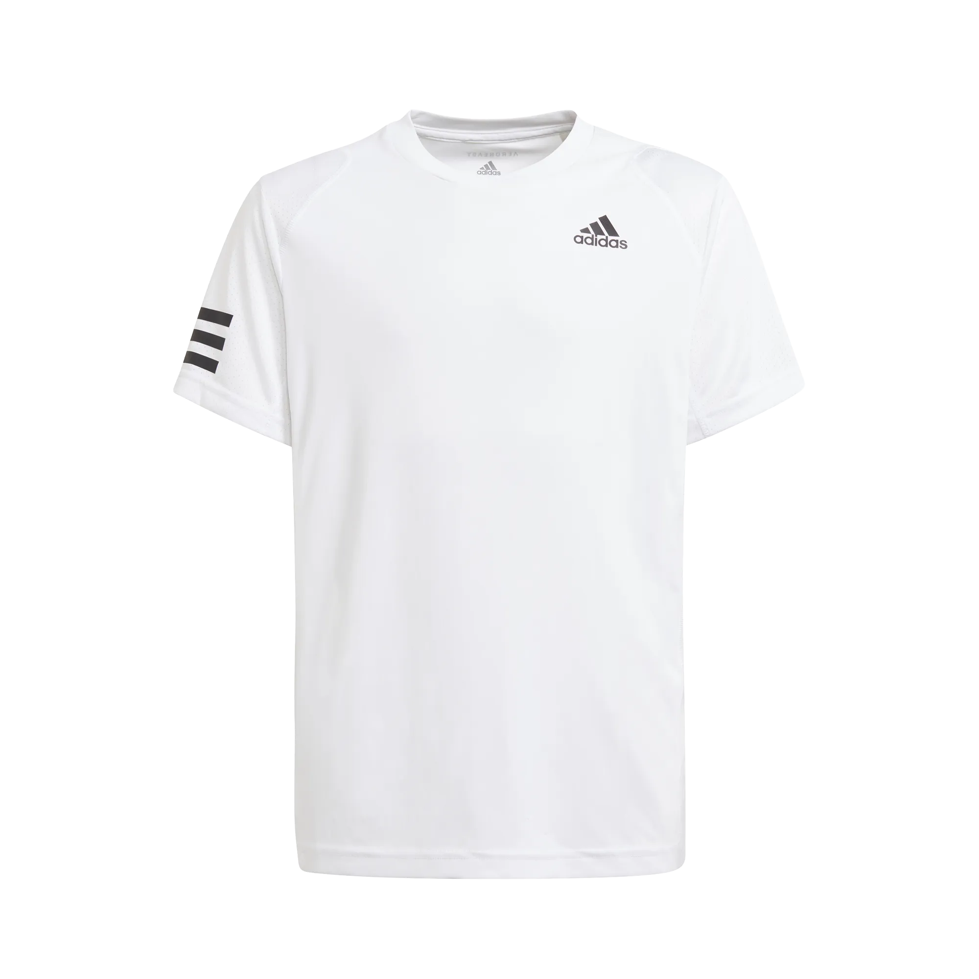 Adidas Boy Club 3-Stripe Tennis T-Shirt - White/Black