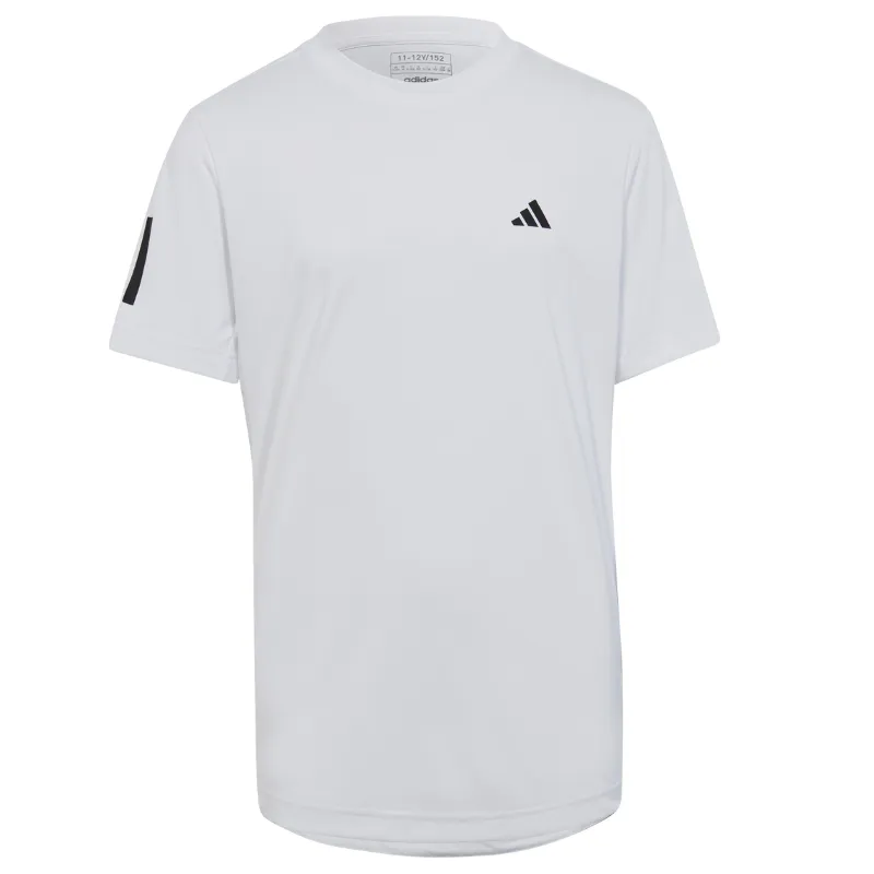 Adidas Club Tennis 3-Stripes Tennis T-Shirt - White/Black