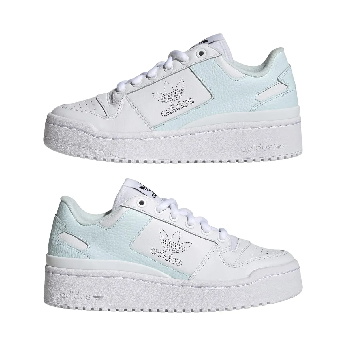 ADIDAS GY6985 FORUM BOLD WMN'S (Medium) White/Blue/Blue Leather & Suede Basketball Shoes