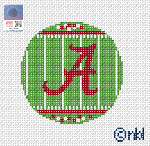 Alabama Football Field Round Canvas