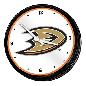 Anaheim Ducks: Retro Lighted Wall Clock