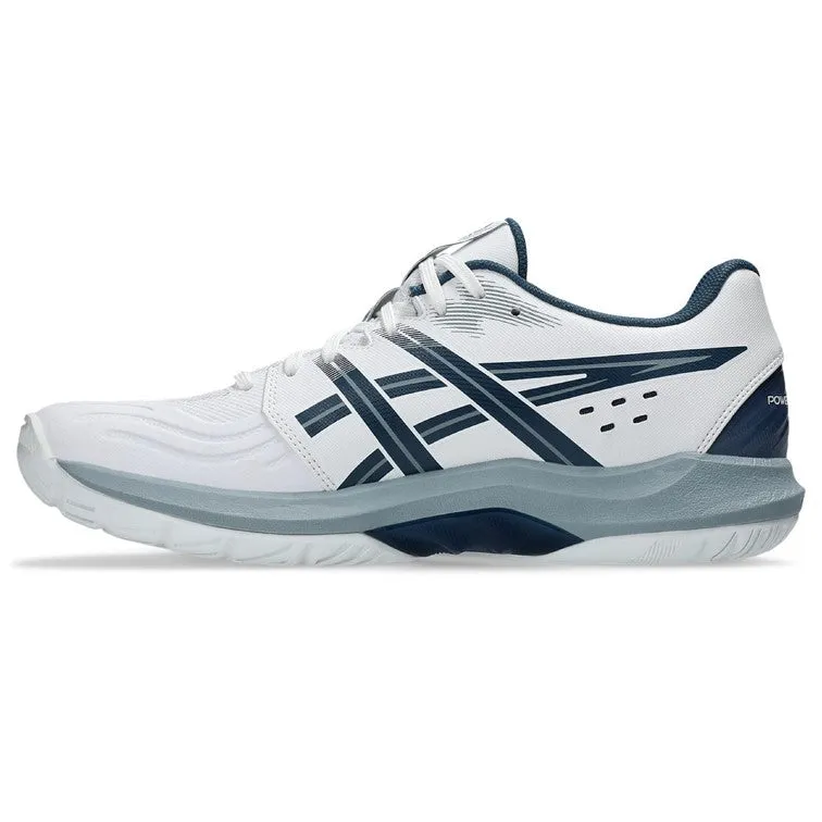 Asics Powerbreak FF White & Vintage Indigo Men's Indoor Court Shoes