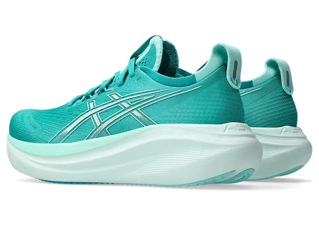 Asics Women's GEL-NIMBUS 27 Running Shoes in Wave Teal/Illuminate Mint