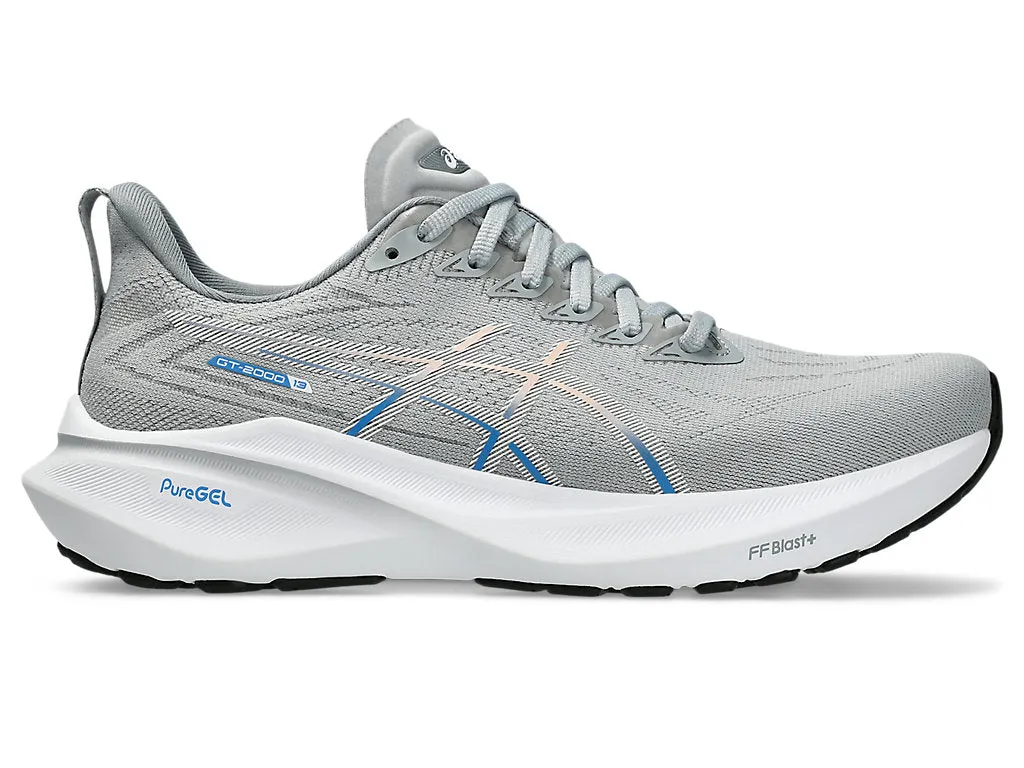 Asics Women's GT-2000 13 Wide (D) Running Shoes in Piedmont Grey/White