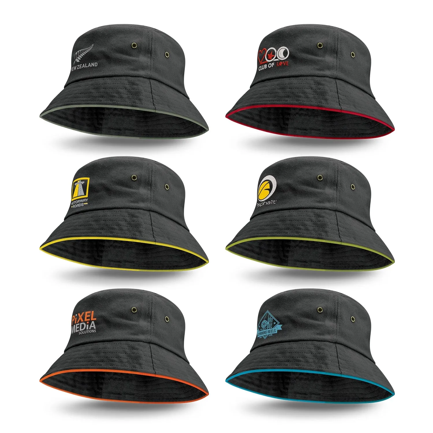 Bondi Bucket Hat-Coloured Sandwich Trim(SHW-25T)