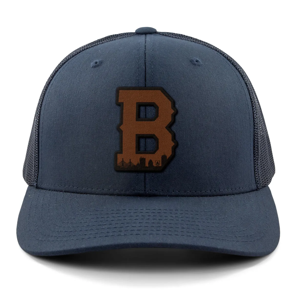 Boston B Skyline Leather Patch Classic Snapback Trucker