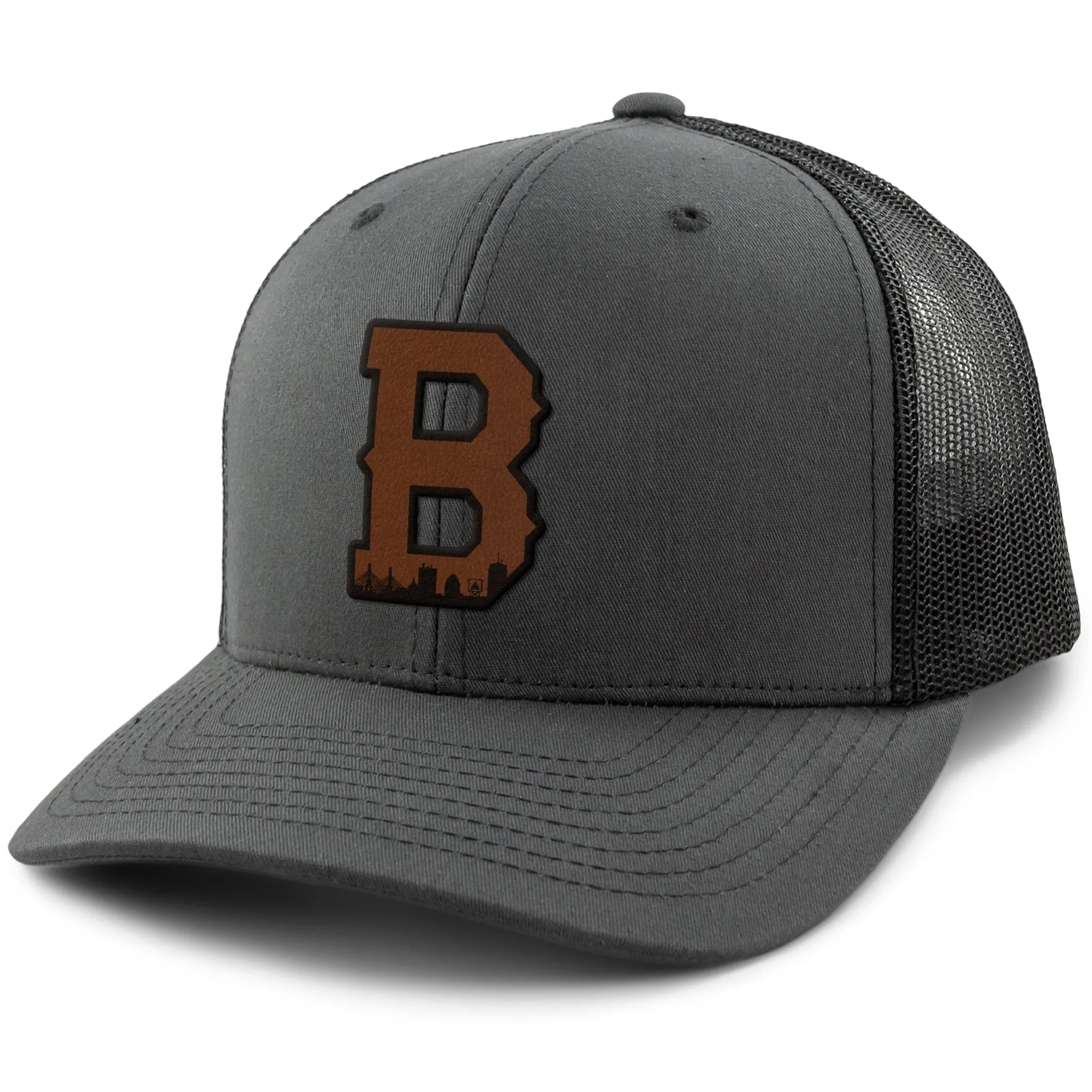 Boston B Skyline Leather Patch Classic Snapback Trucker