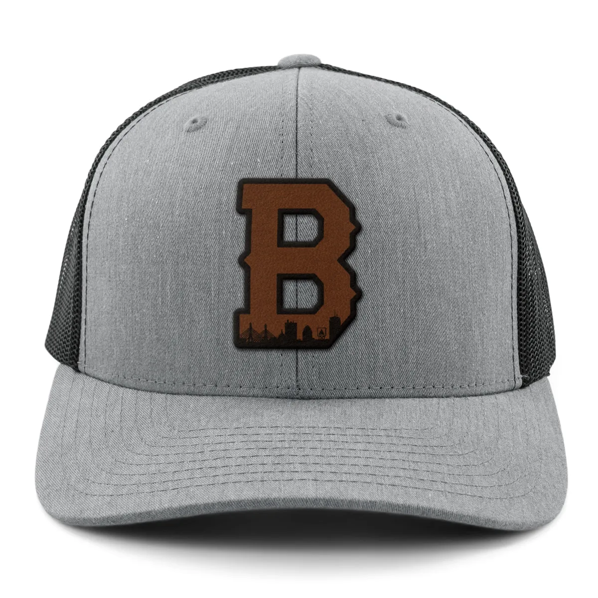 Boston B Skyline Leather Patch Classic Snapback Trucker