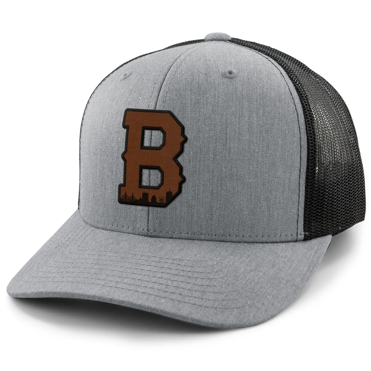 Boston B Skyline Leather Patch Classic Snapback Trucker