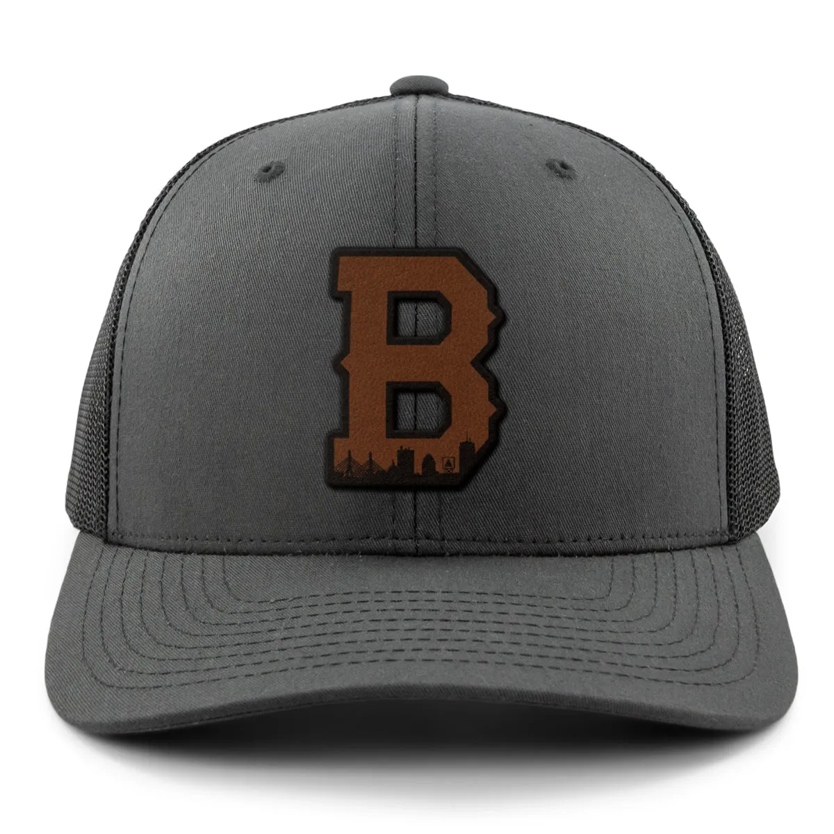 Boston B Skyline Leather Patch Classic Snapback Trucker