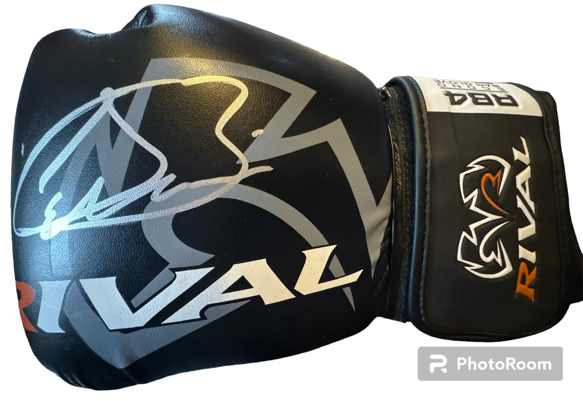 Canelo Alvarez Rare Rival signed autographed in silver on a black boxing glove