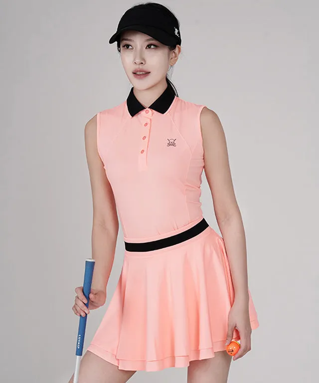 CHUCUCHU Collar Point Top - Peach