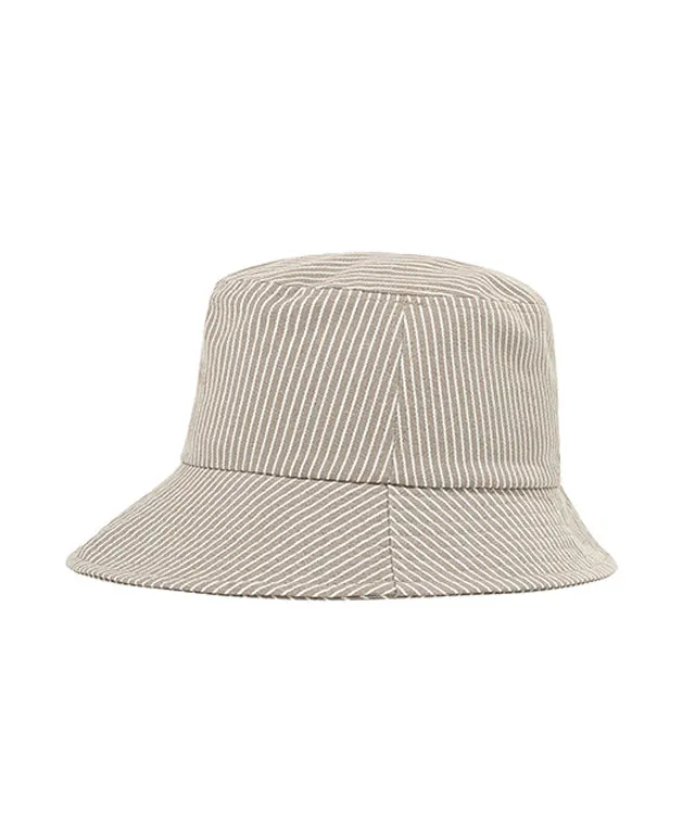 CHUCUCHU Stripe Bucket Hat - Beige