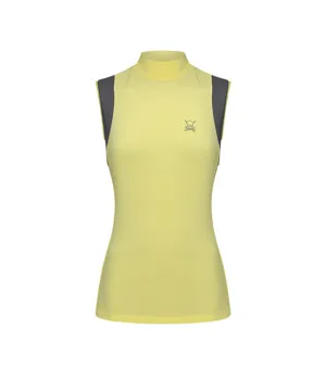 CHUCUCHU Women's Mesh Dual Point Top - Lemon Yellow