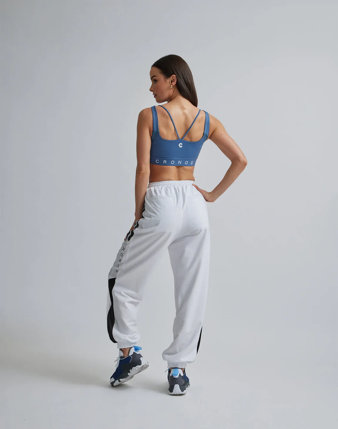 CRONOS WOMEN SPORTS MESH BRA【BLUE】