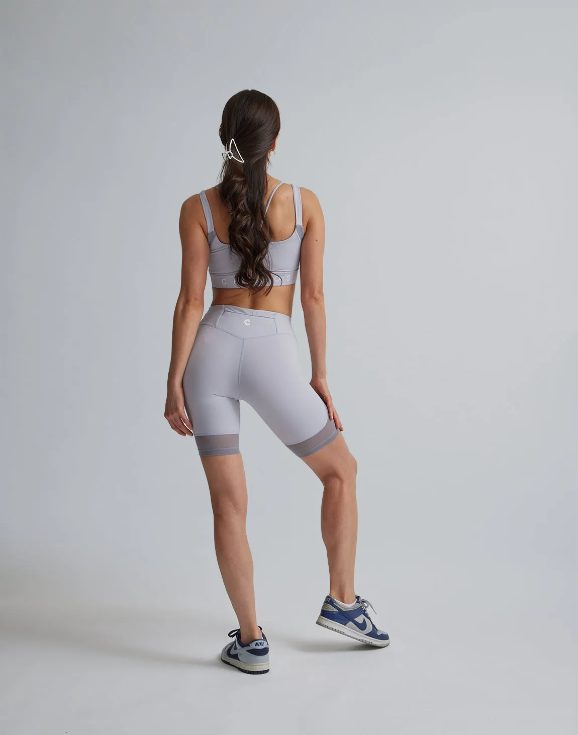 CRONOS WOMEN SPORTS MESH BRA【GRAY】