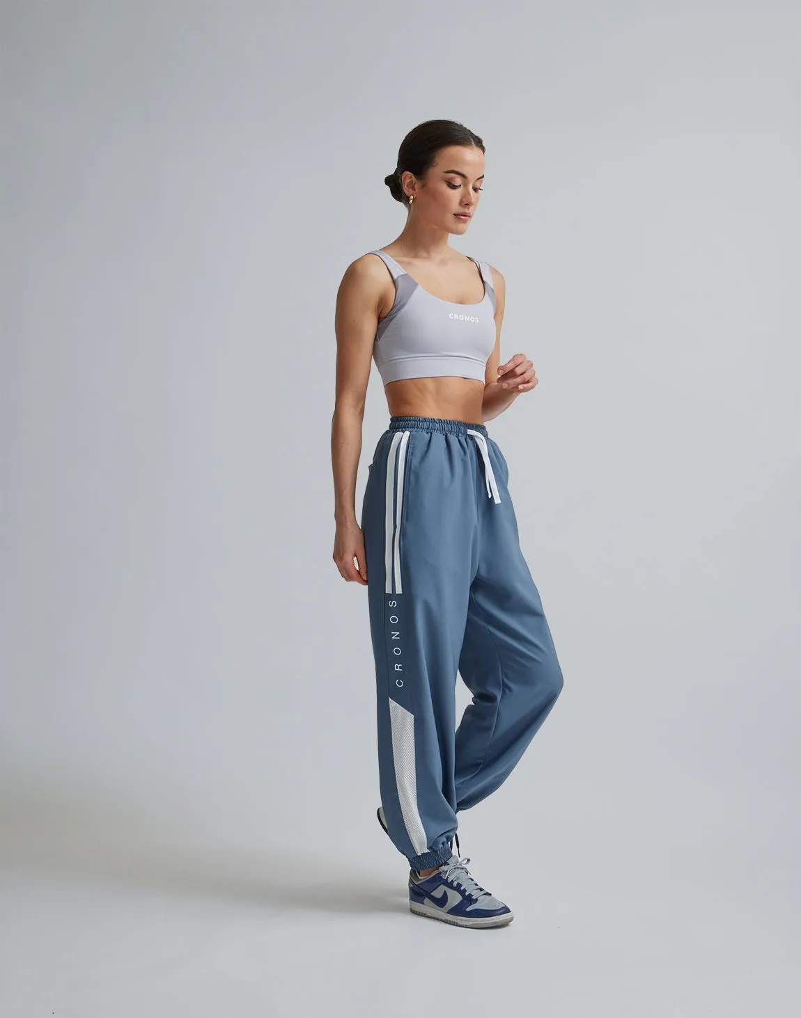 CRONOS WOMEN SPORTS MESH BRA【GRAY】