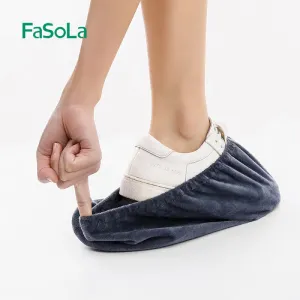 FaSoLa Velvet Shoe Covers - Grey, 30*11.5cm