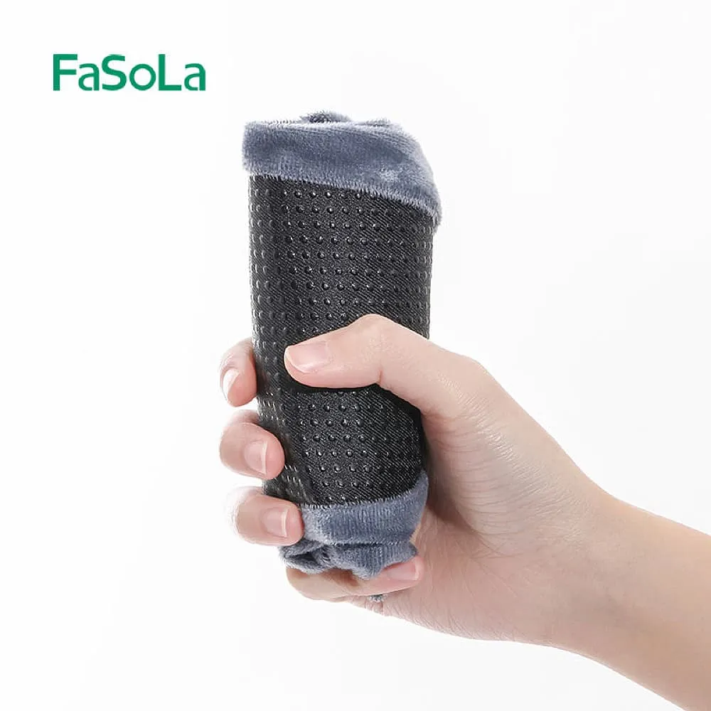 FaSoLa Velvet Shoe Covers - Grey, 30*11.5cm