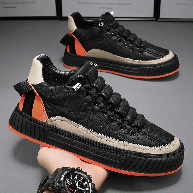 INSTOCK-Autumn and winter new  heightening white shoes for men.