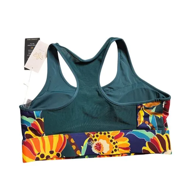 Johnny Was BEE ACTIVE Kimbra Mesh Back Longline Sports Bra Size: XL