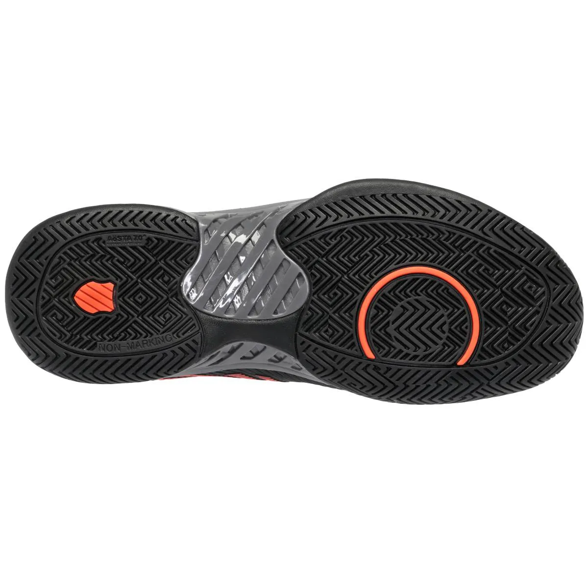K-Swiss Hypercourt Express 2 Men's Tennis Shoe (Black/Grey/Orange)