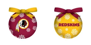 LED Boxed Ornament Set of 6, Washington Redskins,3ot3831