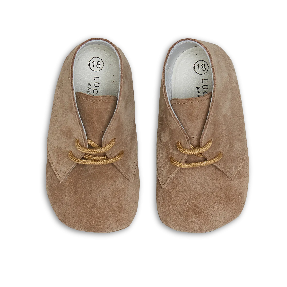 LIGHT BROWN SUEDE PRAM BOOTIES
