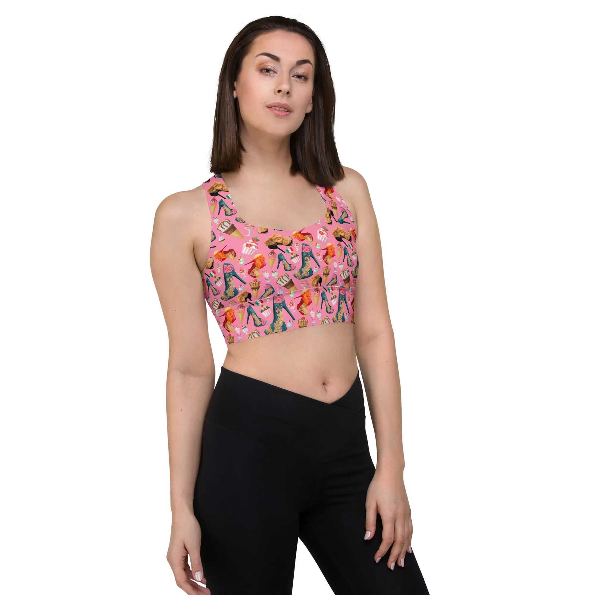Longline sports bra 'Gelato Italiano'