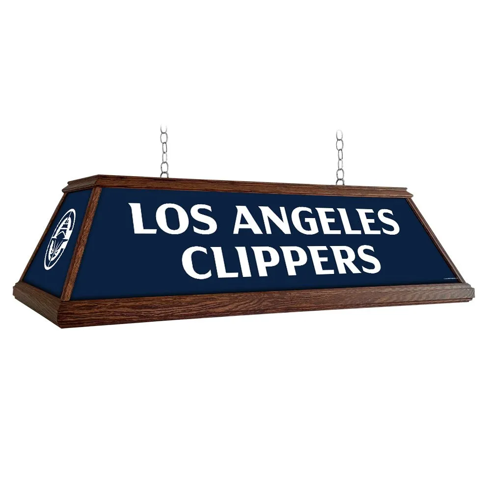 Los Angeles Clippers: Premium Wood Pool Table Light