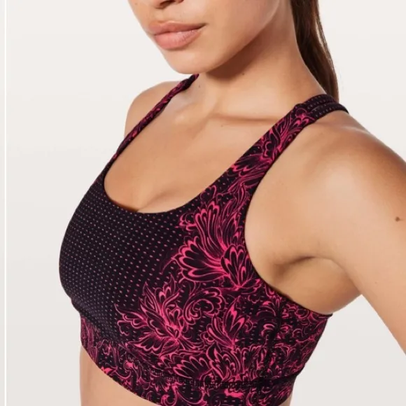 Lululemon Energy Bra in Infinity Glossy Black