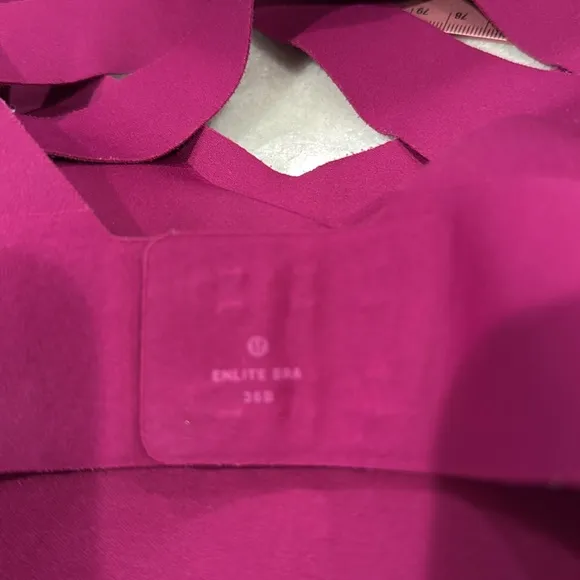 LULULEMON ENLITE sports bra. Pomegranate color.  36 B