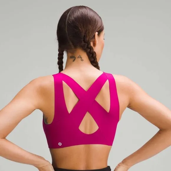 LULULEMON ENLITE sports bra. Pomegranate color.  36 B