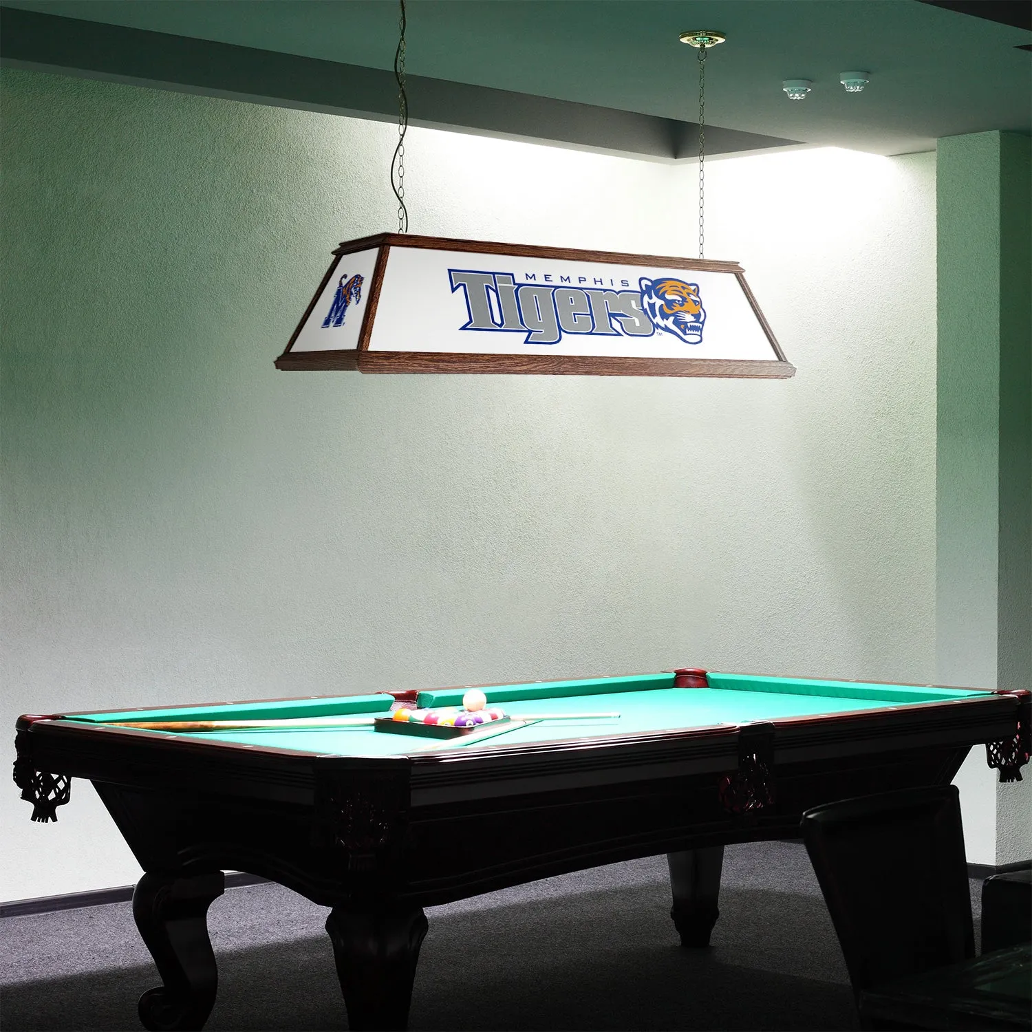 Memphis Tigers: Premium Wood Pool Table Light