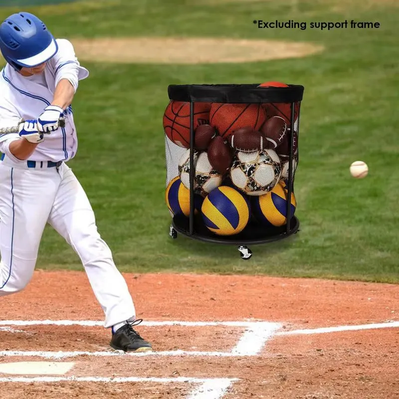 Mesh Sports Ball Bag 15L Mesh Ball Bag Large Sports Ball Bag Outdoor Organizer for Holding Basketball Volleyball Baseball