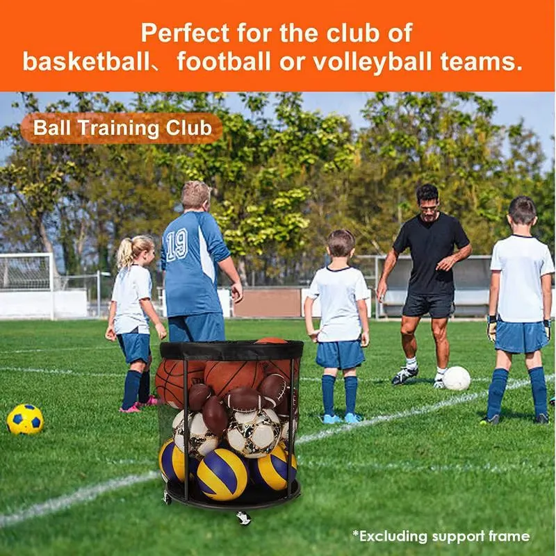 Mesh Sports Ball Bag 15L Mesh Ball Bag Large Sports Ball Bag Outdoor Organizer for Holding Basketball Volleyball Baseball