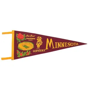 Minnesota 1961, 1962 Rose Bowl Pennant