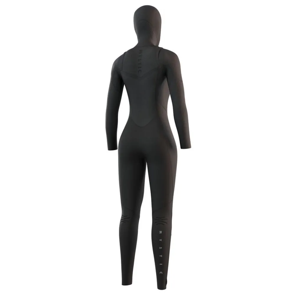 MYSTIC WMS GEM 6/4/3 HOODED CHEST ZIP BLACK