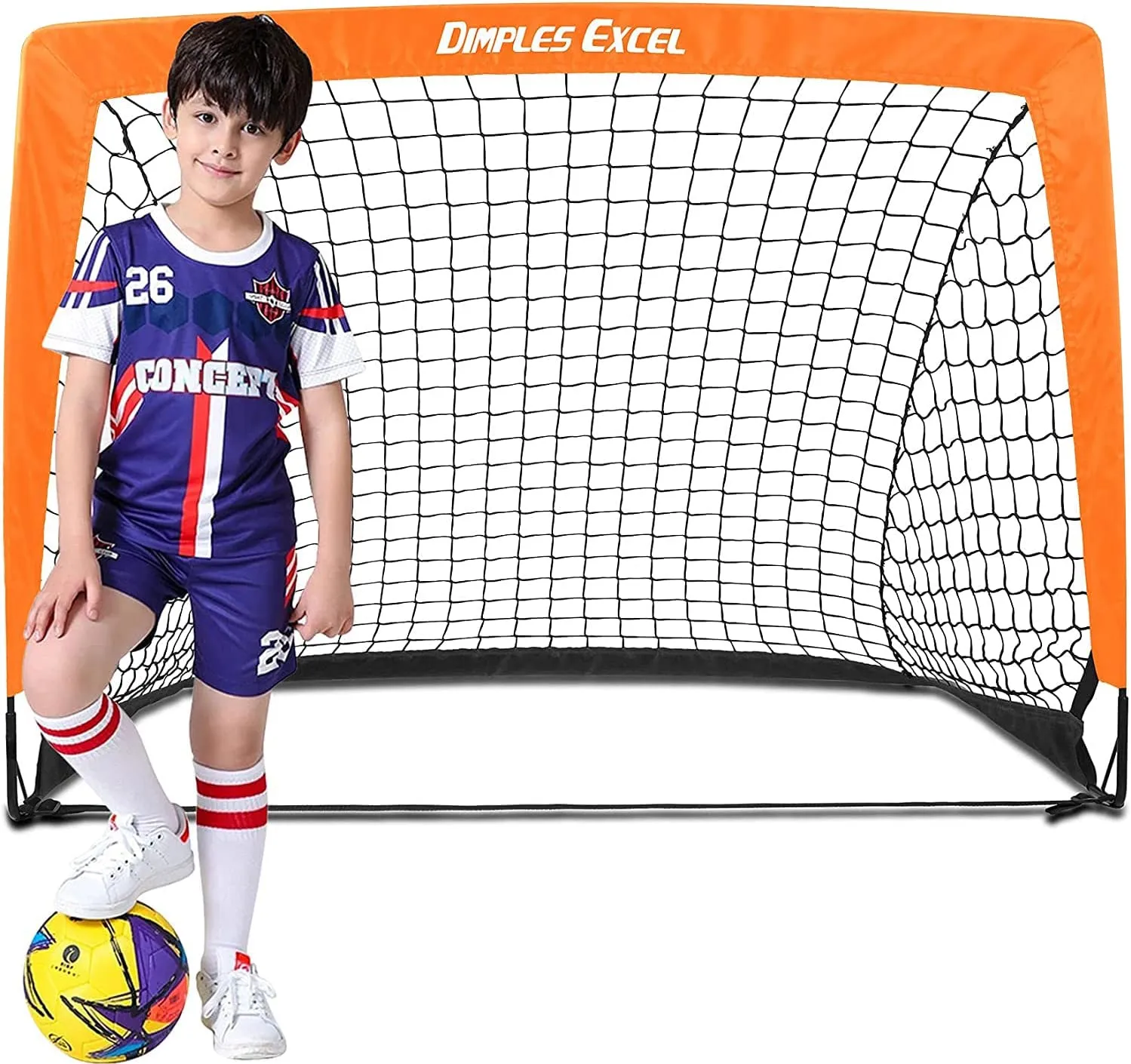 New Dimples Excel Soccer Goal Kids Soccer Net for Backyard 4'x3', 1 Pack