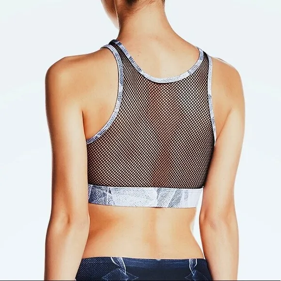 NWOT Noli Yoga Aria Ballerina Sports Bra Blue Mesh