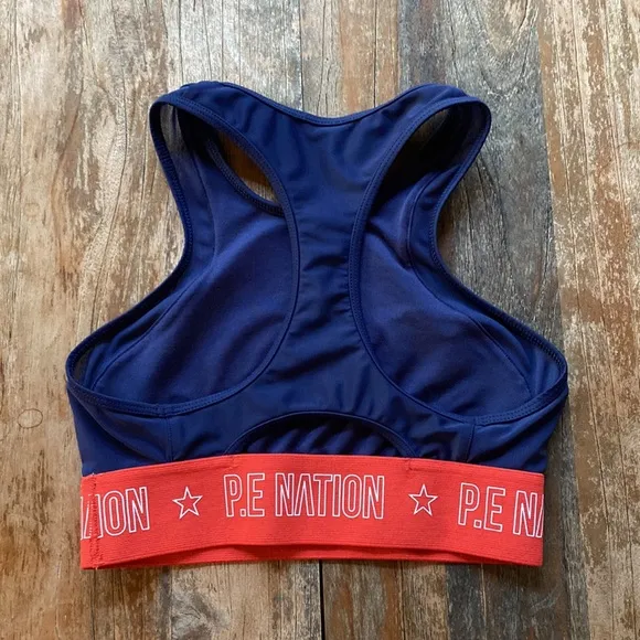 NWOT PE Nation high neck sports bra crop top