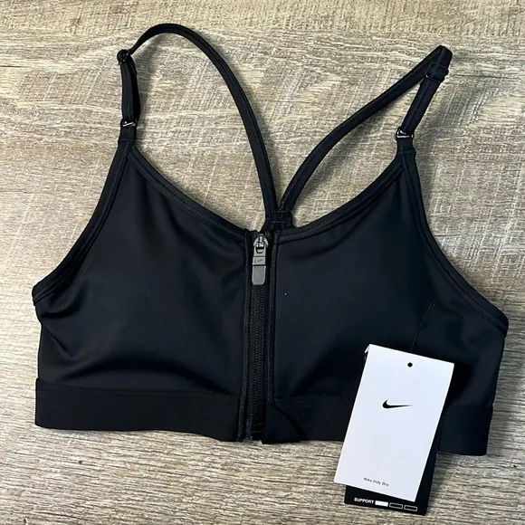 NWT Nike Black Mesh Sports Bra Size XS