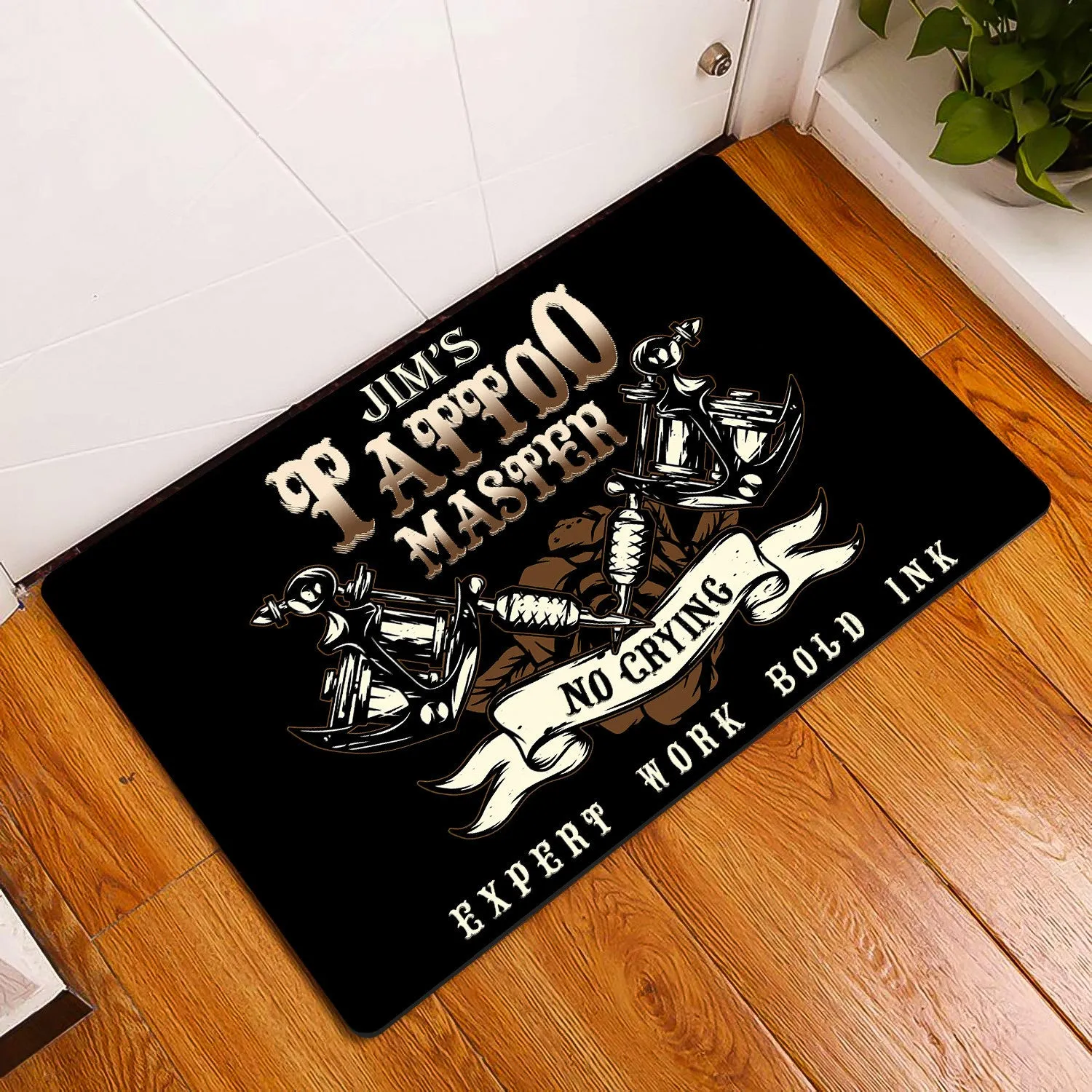 Personalized Tattoo Studio Door Mat, Custom Doormat, Tattoo Doormat