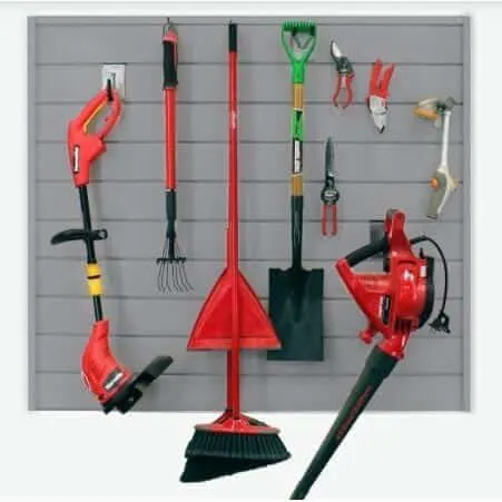 Proslat Garage Storage PVC Slatwall 4 ft. x 4 ft. Light Gray 88106