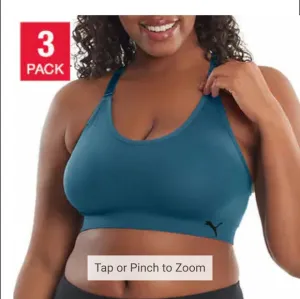PUMA Ladies' Sports Bra, 3-pack