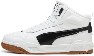PUMA Men's RBD Tech Mid Shoes, Black-Clementine-White, 7