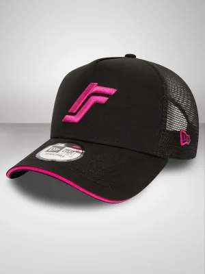 RS: Pop Color Black Trucker Cap