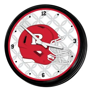Rutgers Scarlet Knights: Helmet - Retro Lighted Wall Clock